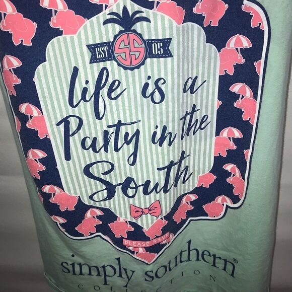 Women's Simply Southern Life is a Party in the South Tank Top - Picture 3 of 6